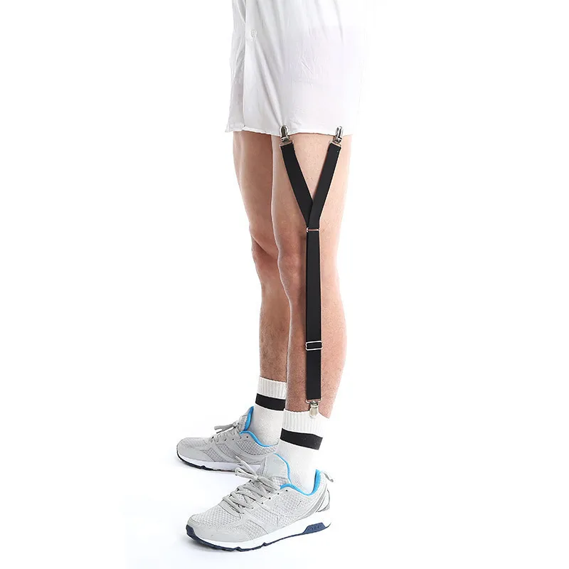 Мужская рубашка туфли Подвязки подтяжки для рубашки мальчиков в джентльменском