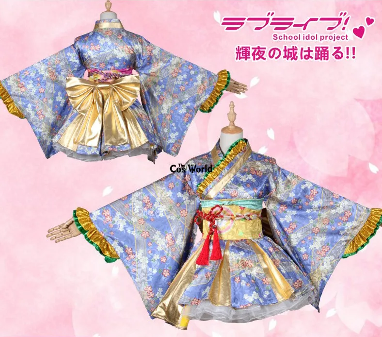 Кимоно для косплея Love Live 5 го поколения Хонока Кодори Umi Eli Nozomi Maki Rin Hanayo Nico Yukata