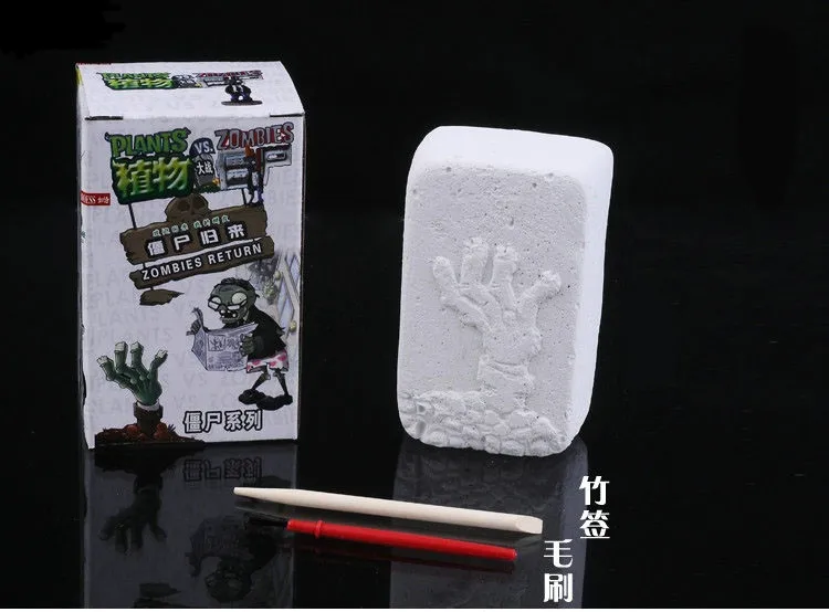 [Горячий] Растения против Зомби 3d романы копать научный Набор diy игрушка для