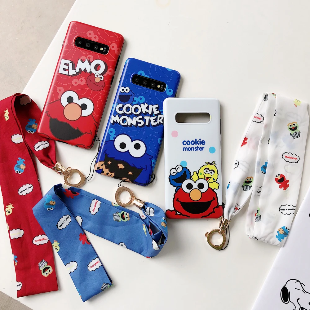 Чехол с рисунком Улица Сезам для Samsung Galaxy S10 Plus S9 plus S8 note 10 9 8 шелковый шарф ремешок