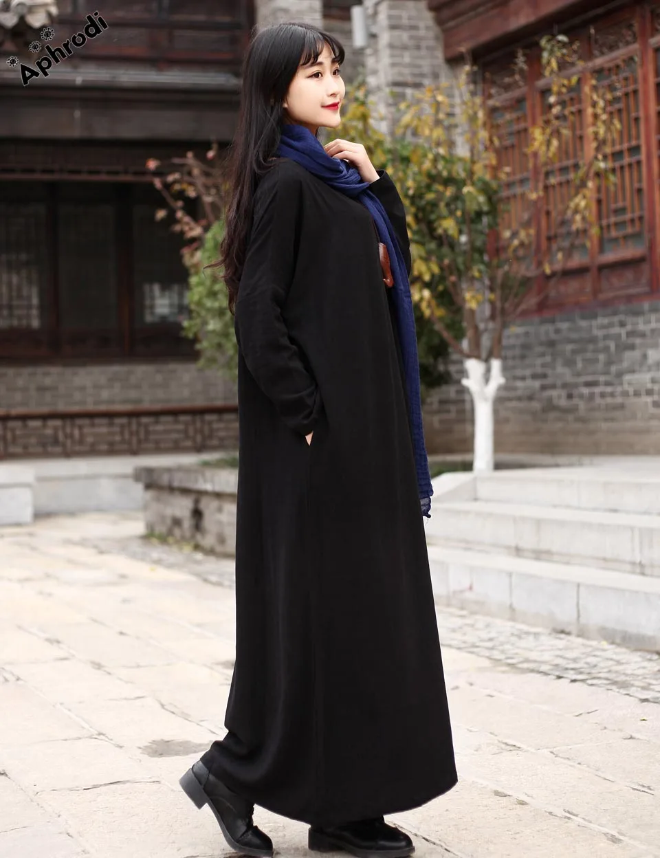 2016 Осень Платье Хлопок Белье Платья Китайский Стиль Случайные Женщины платье