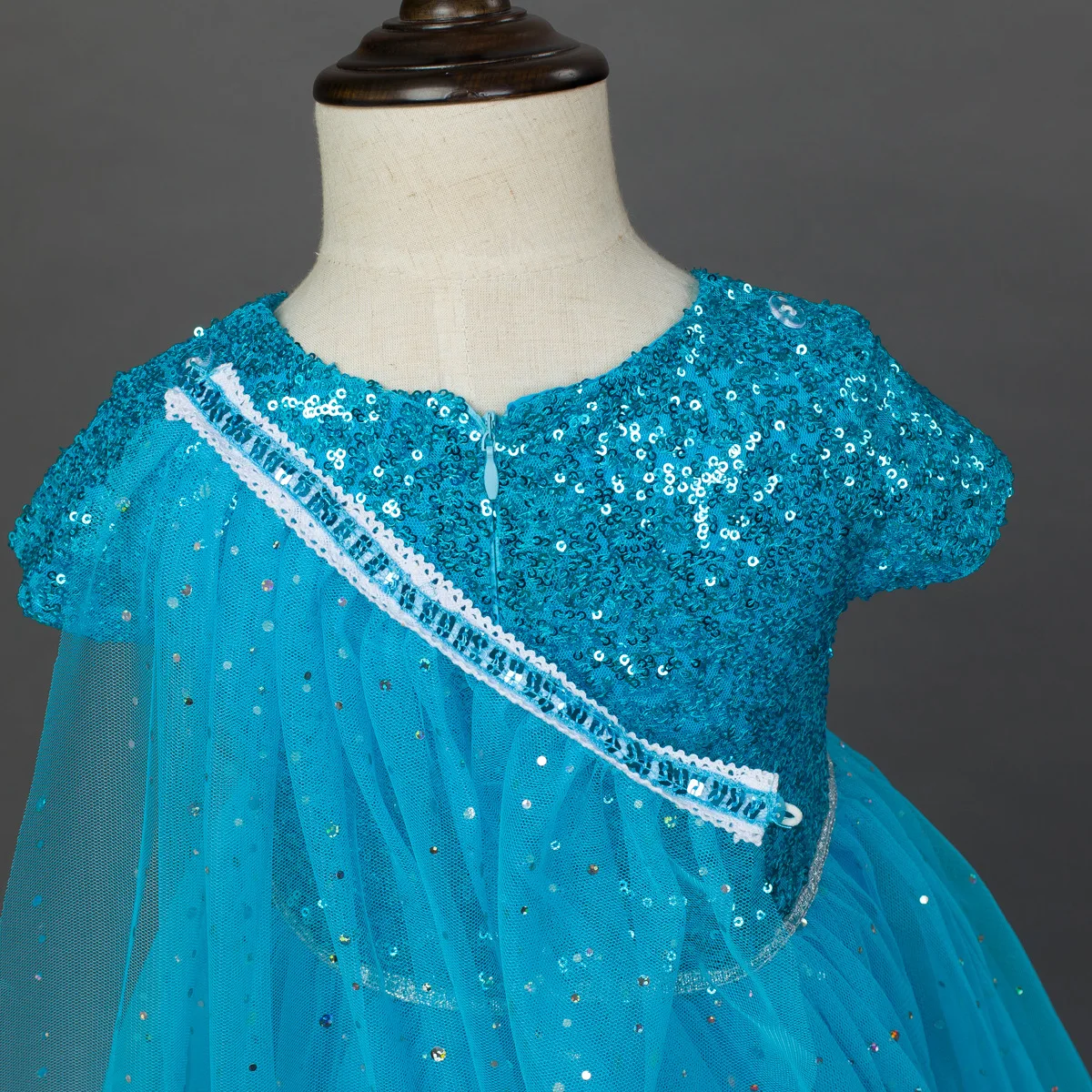 Summer Cap Sleeve Party Mesh Cape Dress Children 2 3 4 5 6 7 8 9 Years Baby Girl Tulle Sequin Dresses Kids Clothes Cotton Lining | Детская