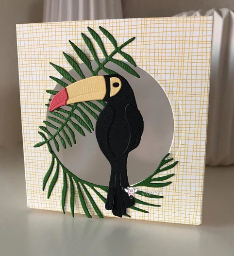 Mmao Crafts Metal Steel Cutting Dies Toucan bird leaf decoration Stencil For DIY Scrapbooking Paper/photo Cards Embossing | Дом и сад