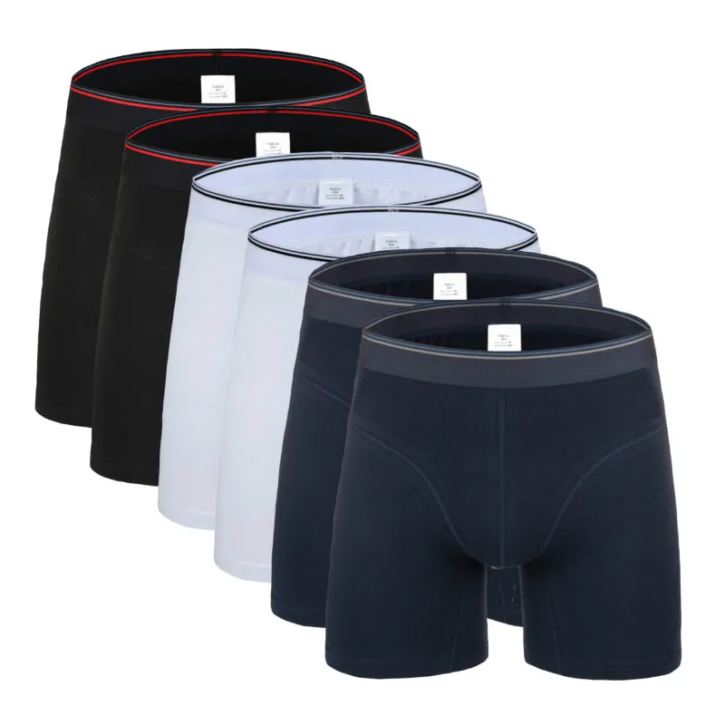 6Pcs 2494B Mix B31 6 шт./лот Качественный хлопок мужские трусы плюс Размеры 7XL - Цвет: 6Pcs 2494B Mix B31