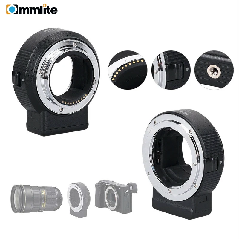 Электронный адаптер для объектива Commlite Nikon F Sony E Mount A9 A6300 A6500 A7RIII A7RII|Адаптеры