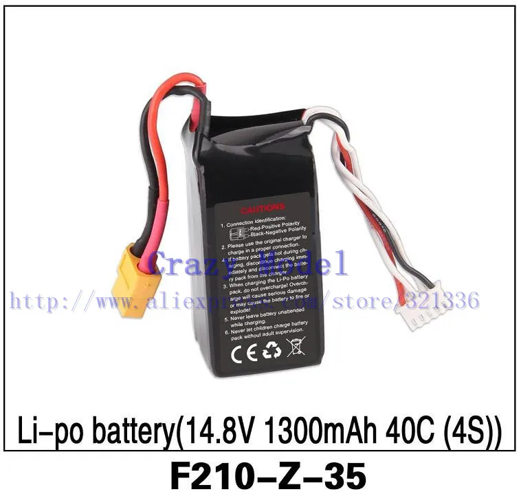 

100% Original Walkera F210 RC Helicopter Quadcopter spare parts F210-Z-35 Li-po battery(14.8V 1300mAh 40C (4S))