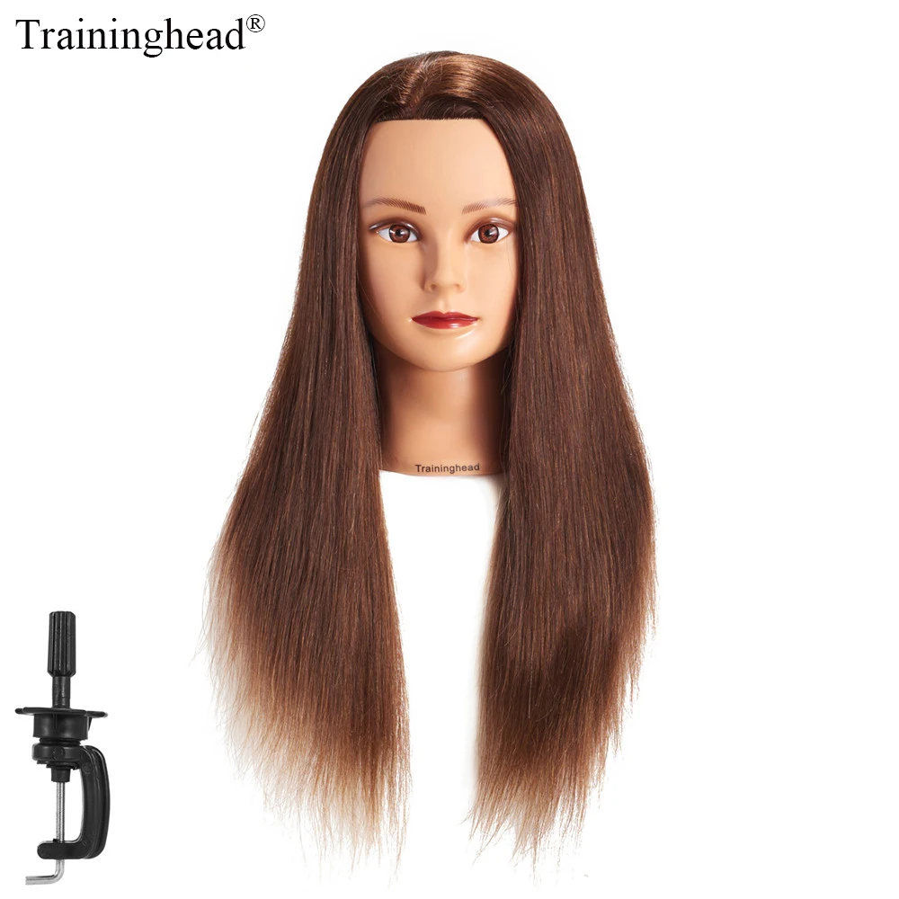 Traininghead 24 &quot 26&quot манекен головы 100% натуральные волосы парикмахер обучение