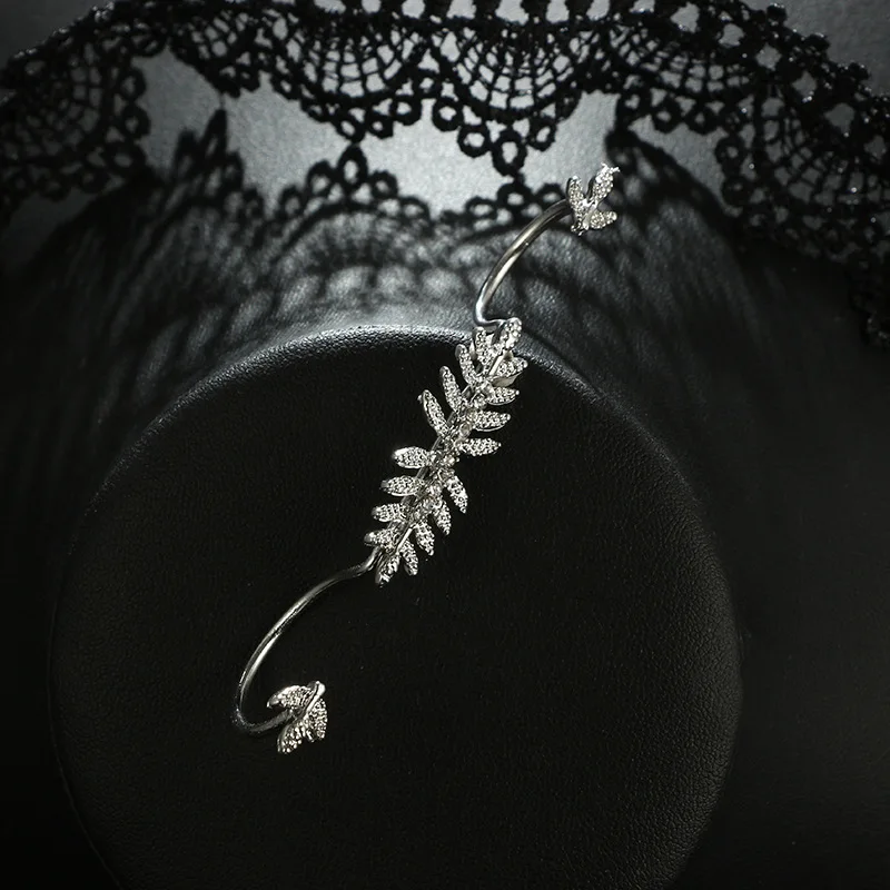 Личность ювелирное изделие полностью из стразов Уникальный дизайн Листья кольцо