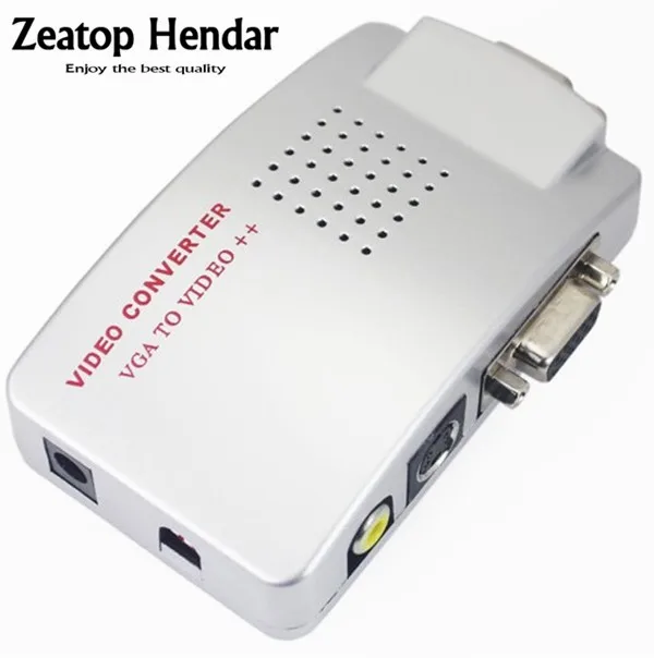 2 шт. VGA к ТВ AV RCA адаптер сигнала конвертер видео переключатель Box разъем|box sample|box