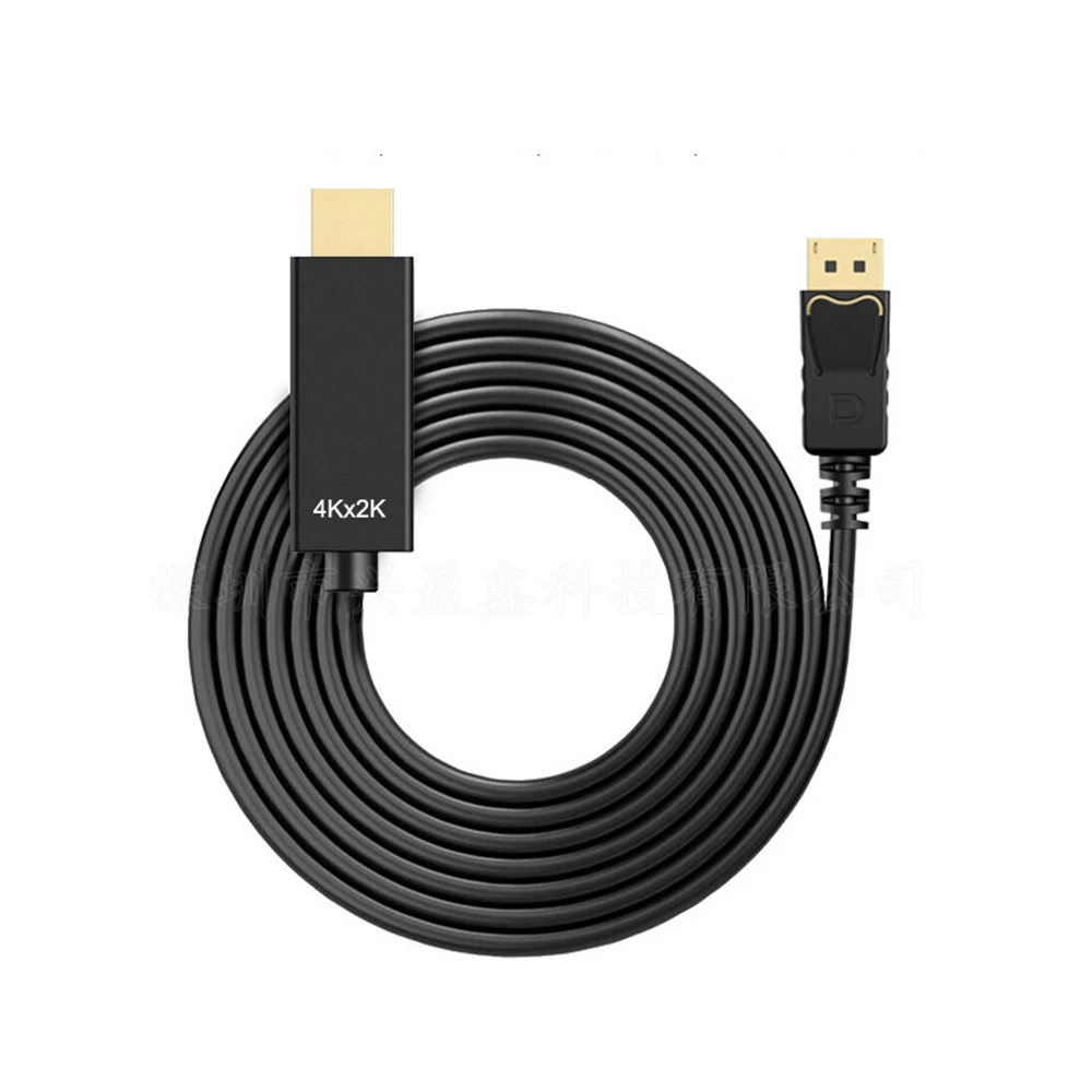 Универсальный 6 футов 1,8 м Адаптер DP к HDMI Дисплей порт мужской к HDTV Мужской кабель конвертер 4 к* 2 к 1080P для ПК ноутбук проектор