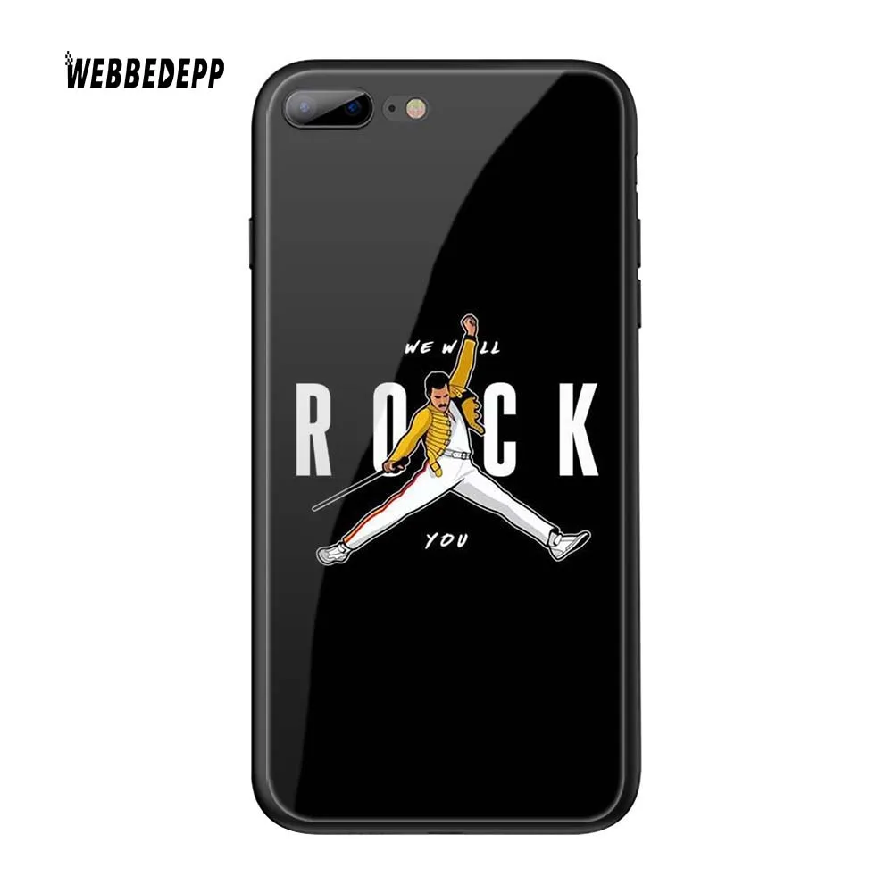 TG21 Чехол WEBBEDEPP queen band Freddie Mercury из закаленного стекла TPU для Apple iPhone 6 6S 7 8 Plus 5 5S SE XR X XS 11 Pro MAX чехол - Цвет: TG21