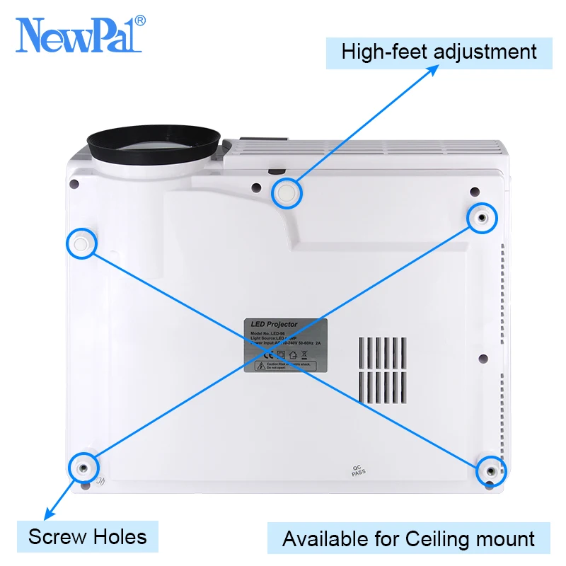 NewPal 3500 люмен Домашний проектор 3D LED96 с поддержкой Android 1920*1080P Bluetooth WIFI Full HD Проектор наверху С подарком включенным.