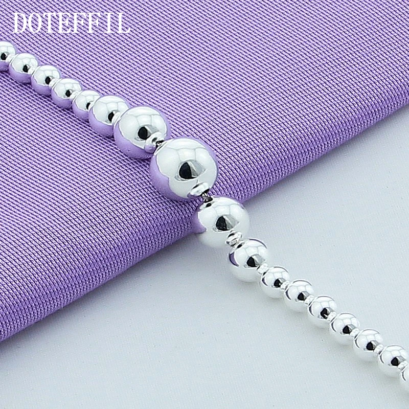 Женский Гладкий Браслет DOTEFFIL из стерлингового серебра 925 пробы с градиентом и