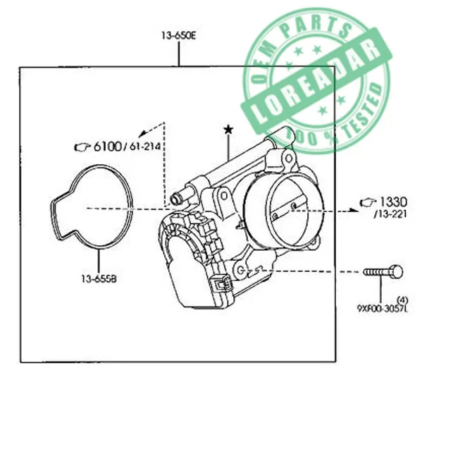 125001390 L3R413640 L3G213640A 14366 LTB085 дроссельной заслонки для Mazda 3 Mazda 5 Mazda 6 2.0L 2.3L Besturn B70 2,0 2,3 2006-2013