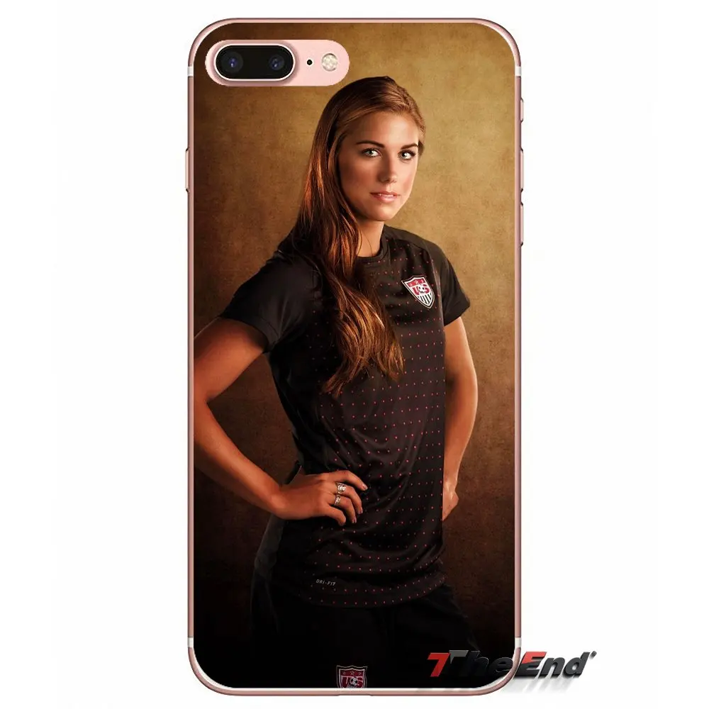 For iPhone X 4 4S 5 5S 5C SE 6 6S 7 8 Plus Samsung Galaxy J1 J3 J5 J7 A3 A5 2016 2017 Alex Morgan American Soccer star Soft Case | Мобильные