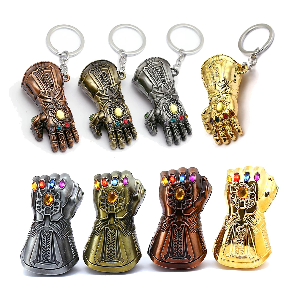 Мстители 4 эндигра Thanos брелок Бесконечность Gauntlet класс бесконечной мощности брелок держатель для женщин мужчин ювелирные изделия porte clef