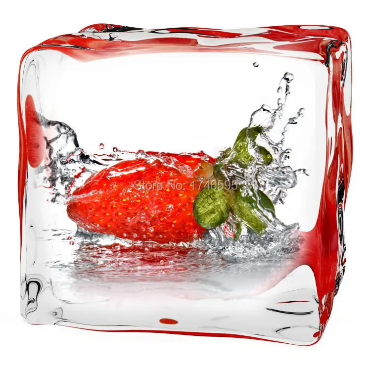 

Big 3pcs modern home wall decor art ice cube Fruits Wall Art picture restaurant dining room wall art decor canvas print Painting