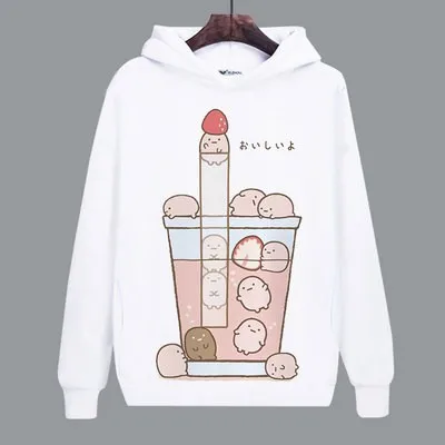 7 Женская толстовка для игры Sumikko Gurashi медведь Пингвин кошка милое пальто для девочек унисекс толстовки костюмы - Цвет: 7