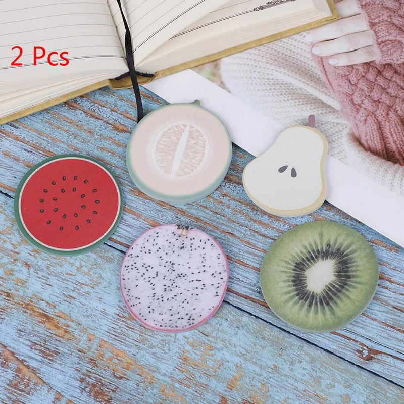 2 Pcs Fruit Memo Pad Sticky Notes Notepad Bookmark Paper Sticker Office Supply hot | Канцтовары для офиса и дома