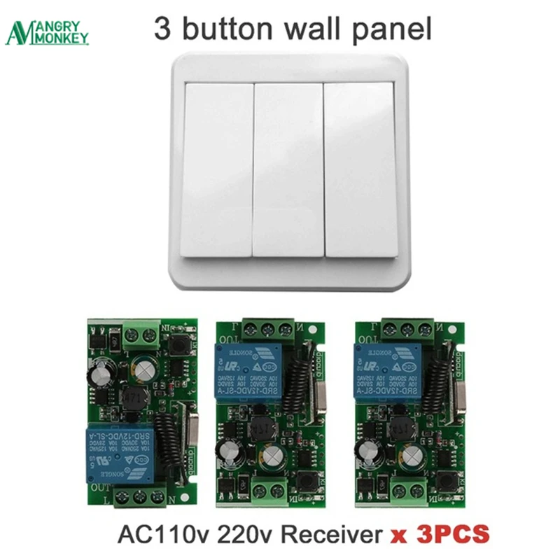 433 Mhz 110 V 220 1CH беспроводной пульт дистанционного управления релейный модуль
