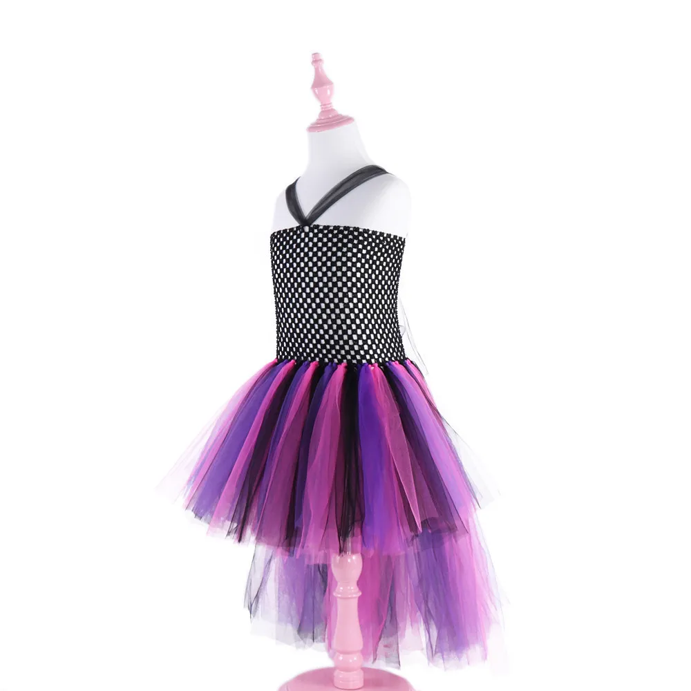 Детское платье-пачка фиолетового цвета пушистое платье для девочек свадьбы дня