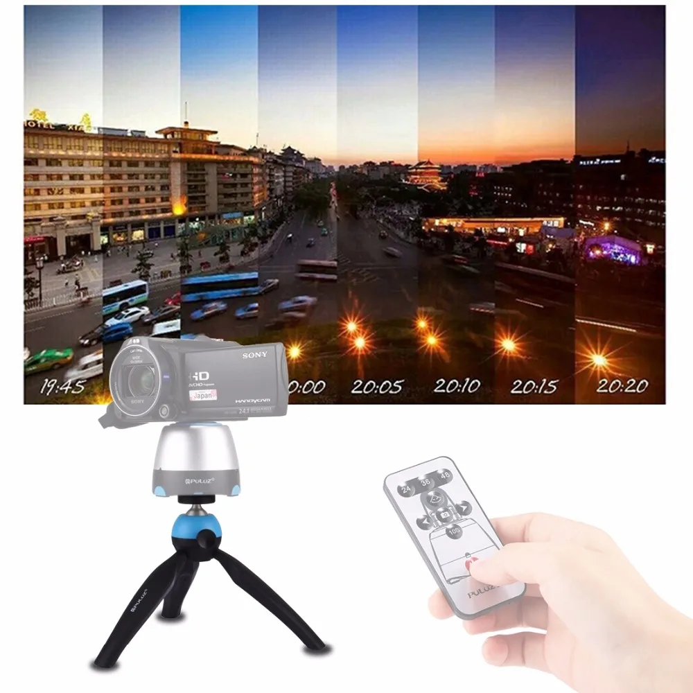PULUZ карманный мини штатив с 360 градусов 1/4 винтовой шаровой головкой для GoPro 5 4 3 +