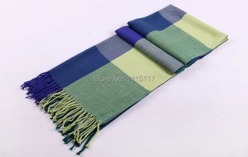 Зимний шарф 2014 клетчатый женский новый дизайнерский акриловый базовый шаль