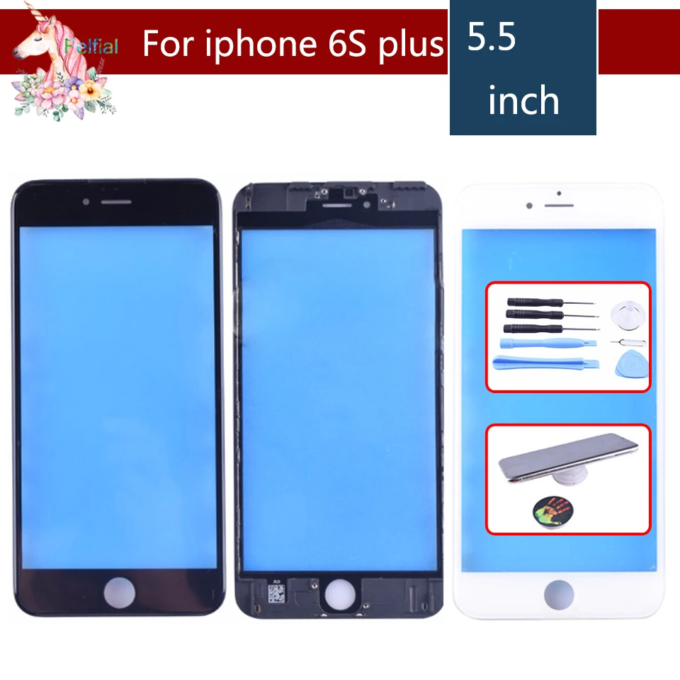 Для iPhone 6S PLUS сенсорный экран дигитайзер объектив Переднее стекло ЖК панель с