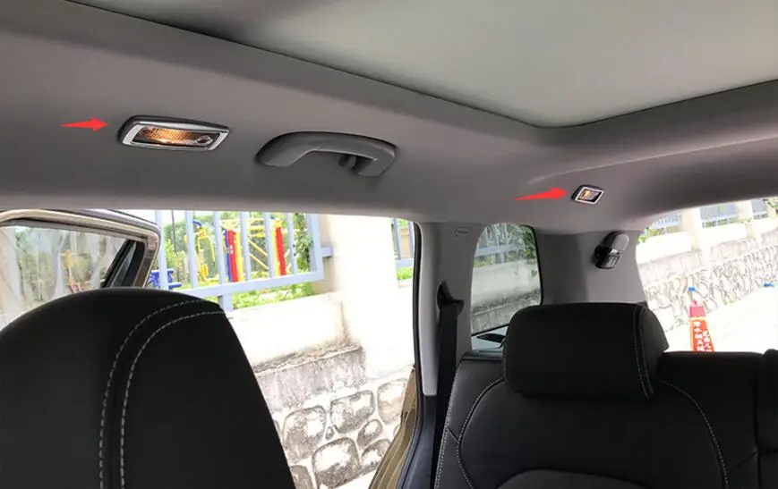 Для Skoda Kodiaq 2017 2018 углеродное волокно цвет пластик задняя внутренняя лампа для