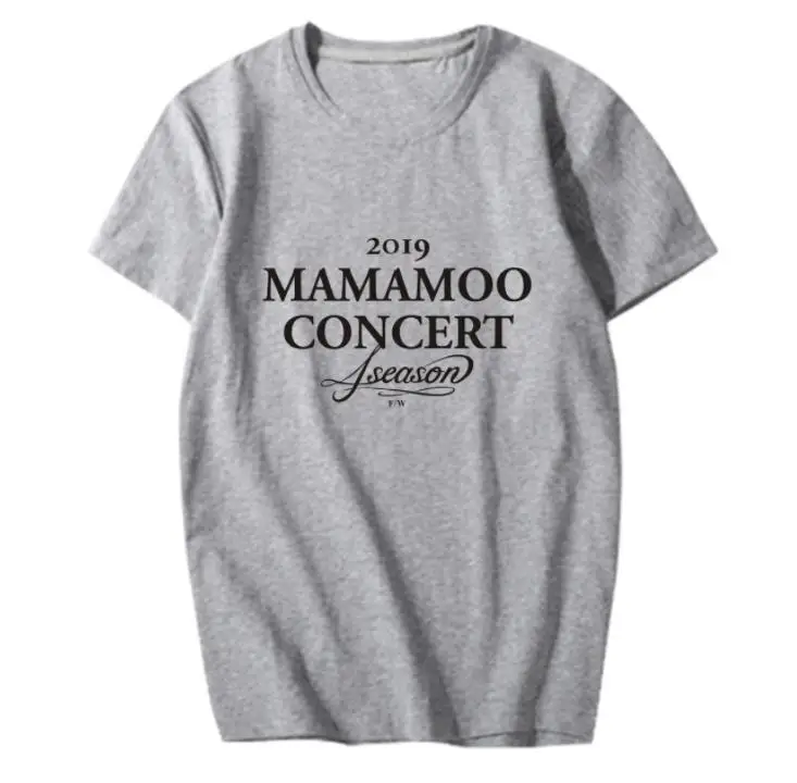 Mamamoo концерт 4 сезона же печать Круглая горловина с короткими рукавами футболка
