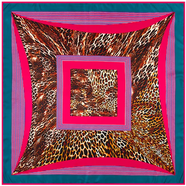 100 см * 2017 высококачественный Женский Большой квадратный шарф Геометрические