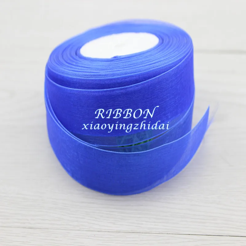 Free postage 2.5cm wide transparent gauze wedding decoration ribbon 45 meters roll | Дом и сад