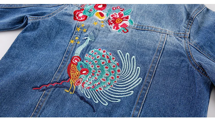 

Kids Denim Jackets Spring Autumn Children Outerwear Jackets for Girls Embroidery Denim Outerwear Girls Jeans Jackets for Girls