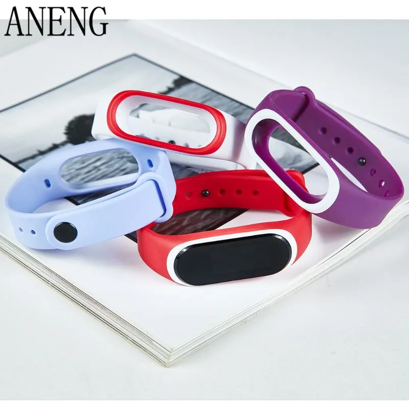 Силиконовые Красочные Браслет спорта ремешок для Xiaomi Эй плюс Smartband