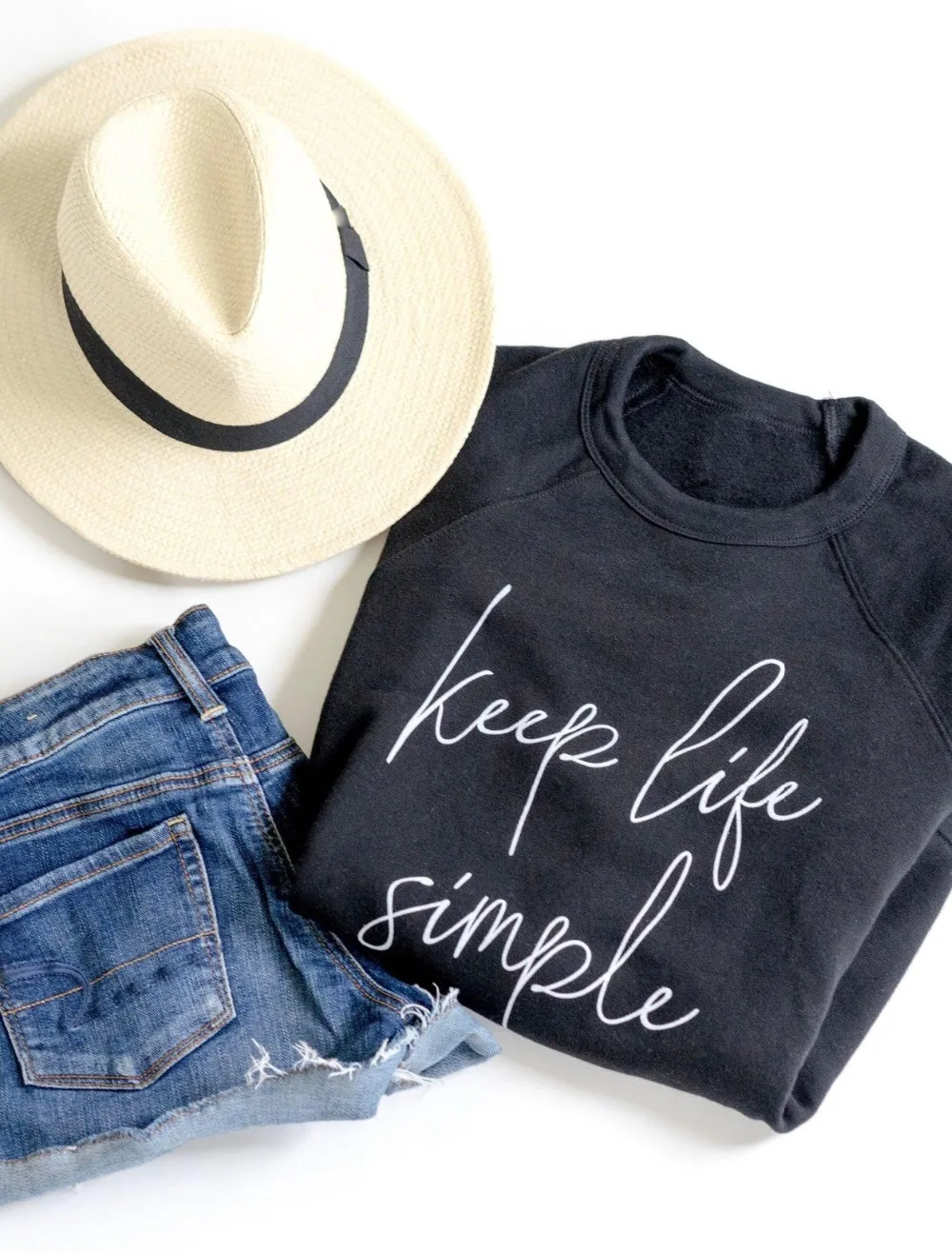 Простой Свитшот Keep Life Tumblr волшебная модная одежда унисекс с круглым вырезом