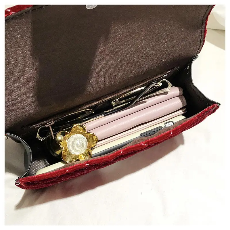 Женские сумки через плечо 2019 Весенние новые бархатные роскошные женские