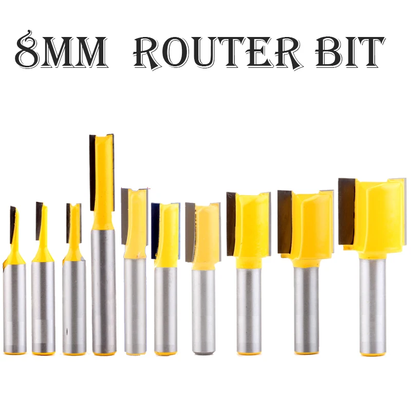 Высококачественный фрезерный шаблон для гравировки, чистки дна и фрезерования с режущей кромкой 8 мм, дюймовый инструмент для резьбы и обработки фрезы UC80901.