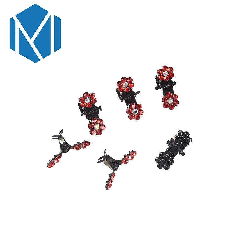 Высокое качество M MISM 12 шт./компл. мини стразы для волос с цветком заколки