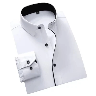 Мужская рубашка 10XL 11XL 12XL 13XL 14XL с длинным рукавом, 8 цветов, деловая, офисная, свадебная, синяя, 6XL 7XL 8XL - Цвет: picture color