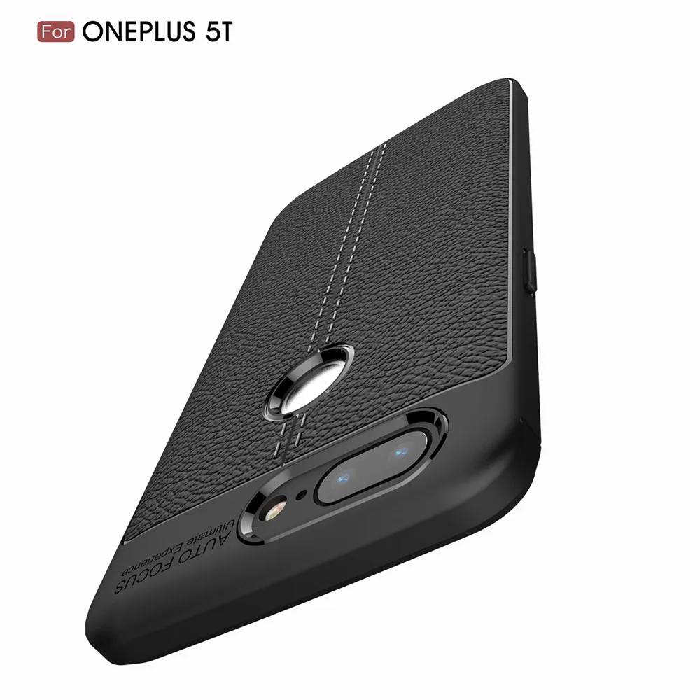 For Oneplus 3 3T 5 5T Bumper Case Soft Matte Skin Litchi Texture Cover for 6 6t 7 Pro Protective Phone Shell |
