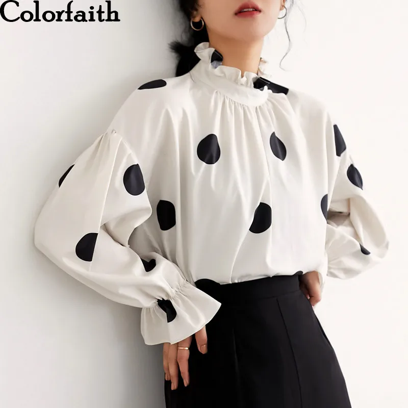 Colorfaith Новый Для женщин блузки и рубашки 2019 сезон: весна–лето ретро дамы