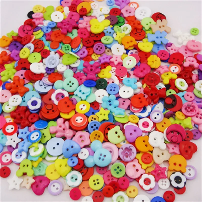100 шт. в партии разные пластиковые искусственные аппликации PT98|plastic buttons|scrapbooking