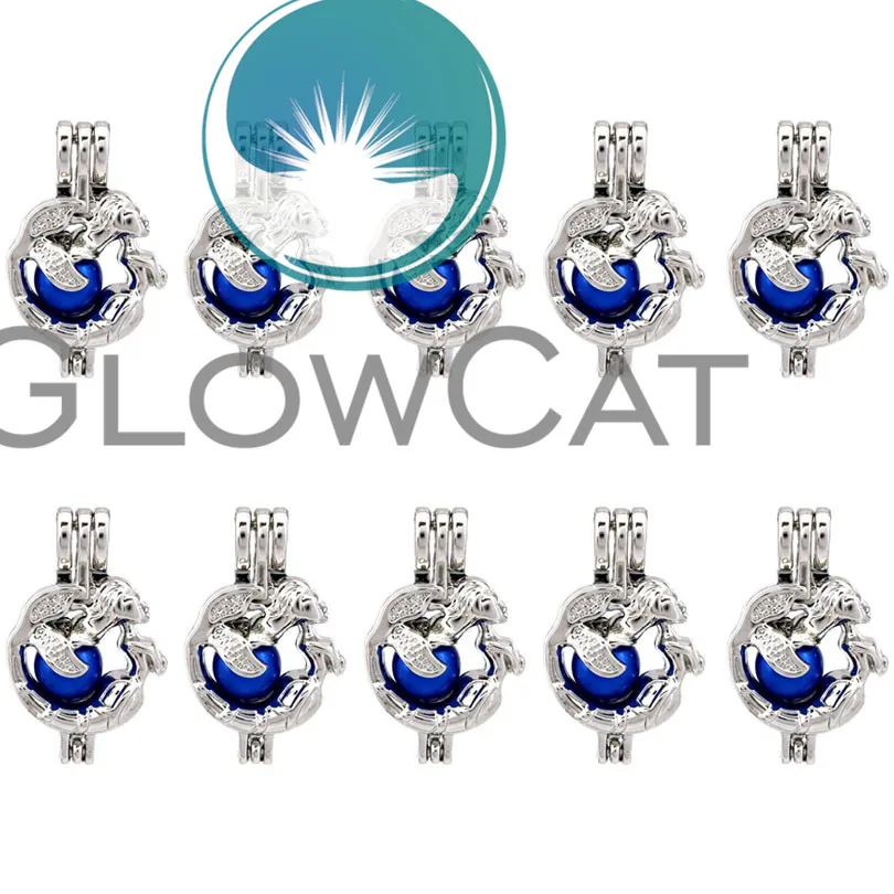 GLOWCAT 10X K666 морские бусины русалки клетка кулон эфирное масло диффузор жемчужная