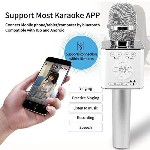 Портативный беспроводной микрофон для караоке TOSING 04 bluetooth-динамик 3-в-1 KTV TUXUN |