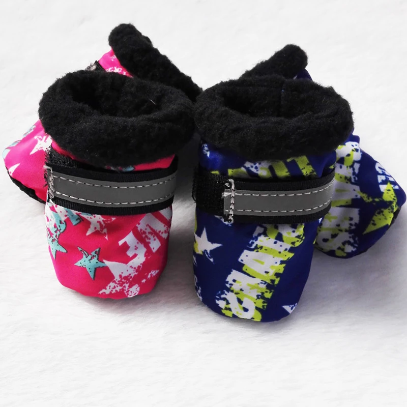 Водонепроницаемая обувь для маленьких собак теплые ботинки хлопковая Обувь