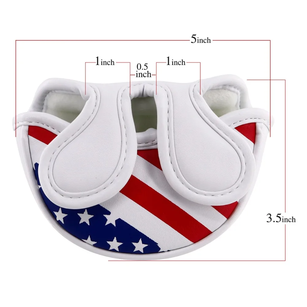 Craftsman Golf Stars and Stripes USA AMERICA FLAG Mid Mallet Putter Cover Half головной убор с магнитной