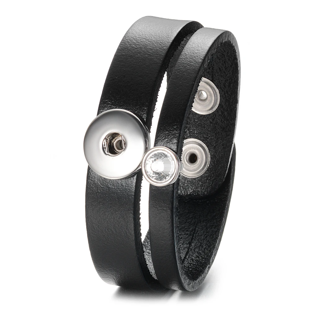 Кнопки кожаный браслет Простые сандалии из натуральной кожи сделанные вручную с