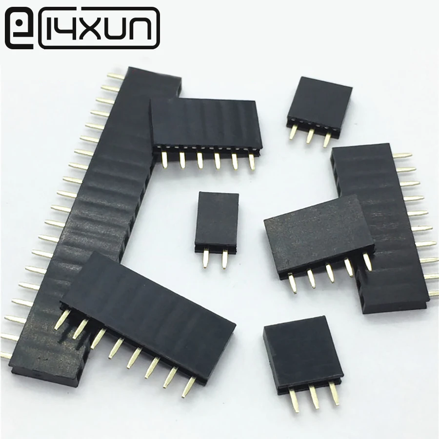 10 шт. Однорядный Женский Разъем 2 54 мм шаг PCB штырьковый разъем флейта