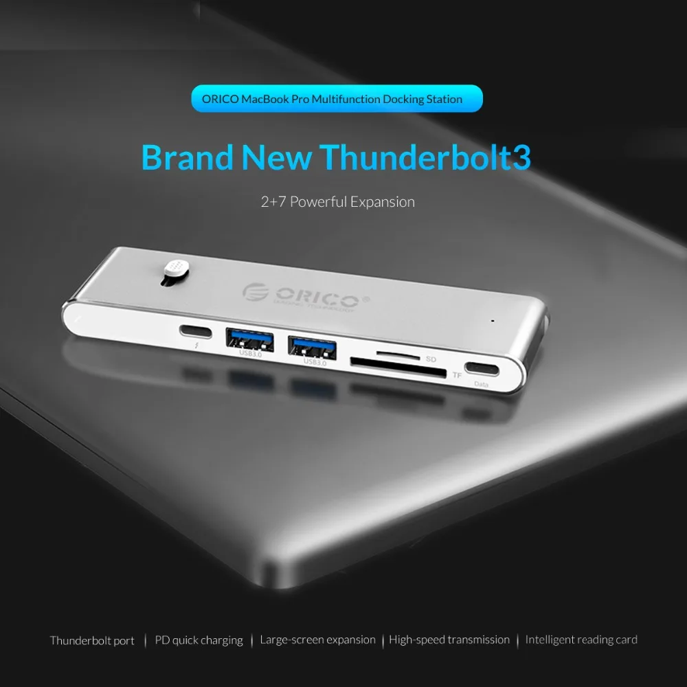 Usb концентратор ORICO с разъемом типа C для HDMI TF SD USB 3 0 Thunderbolt адаптер Apple Macbook Pro