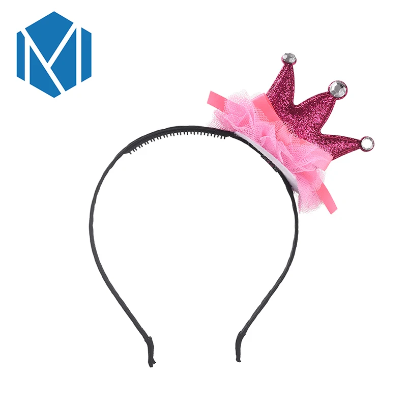 Милый ободок для волос C M MISM в форме короны детей кружевной обруч стразы тиара